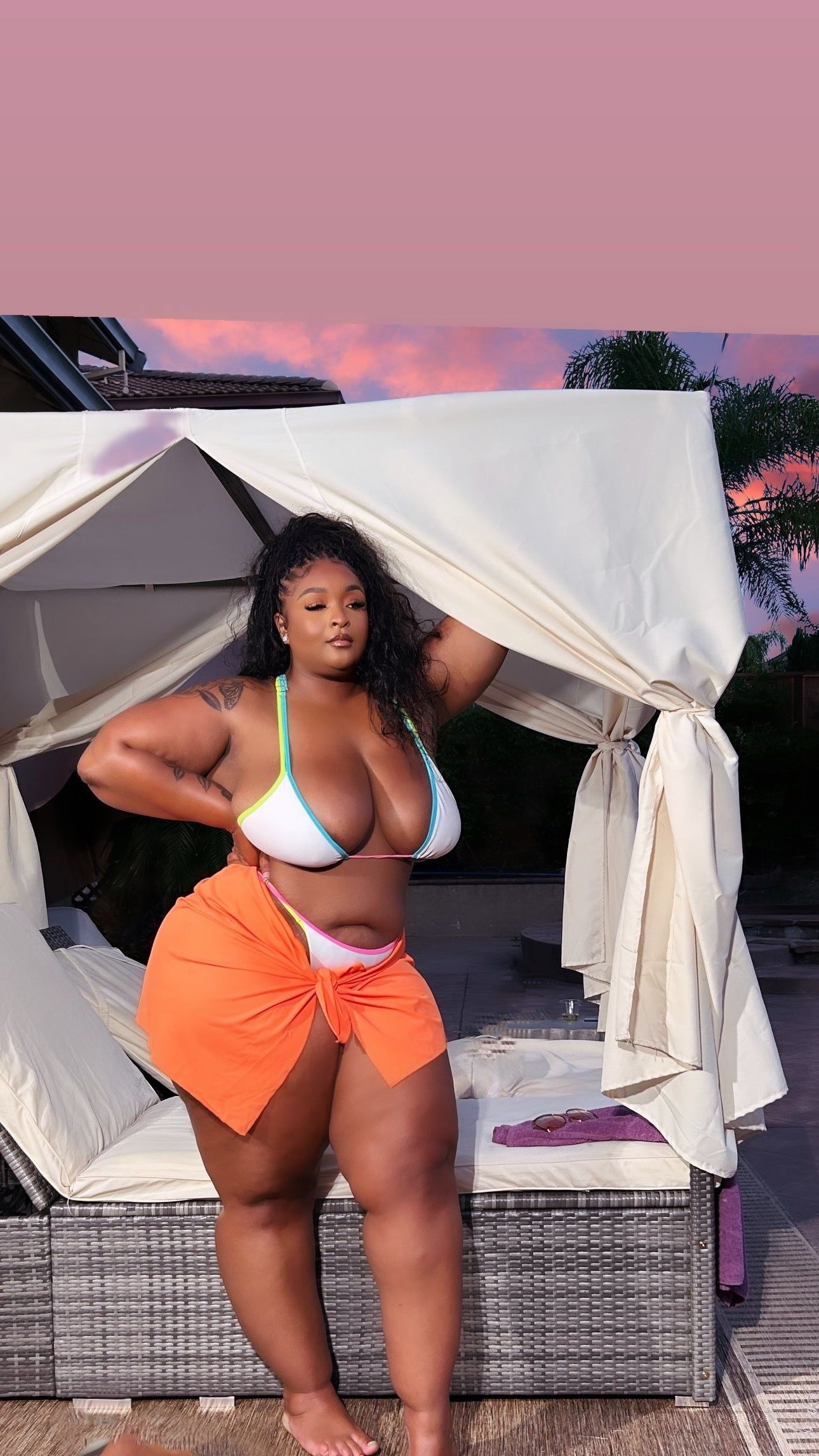 Crave-Multi-Colored-String-Bikini, plus size swimwear, two piece swimsuit, swimwear for big breasts